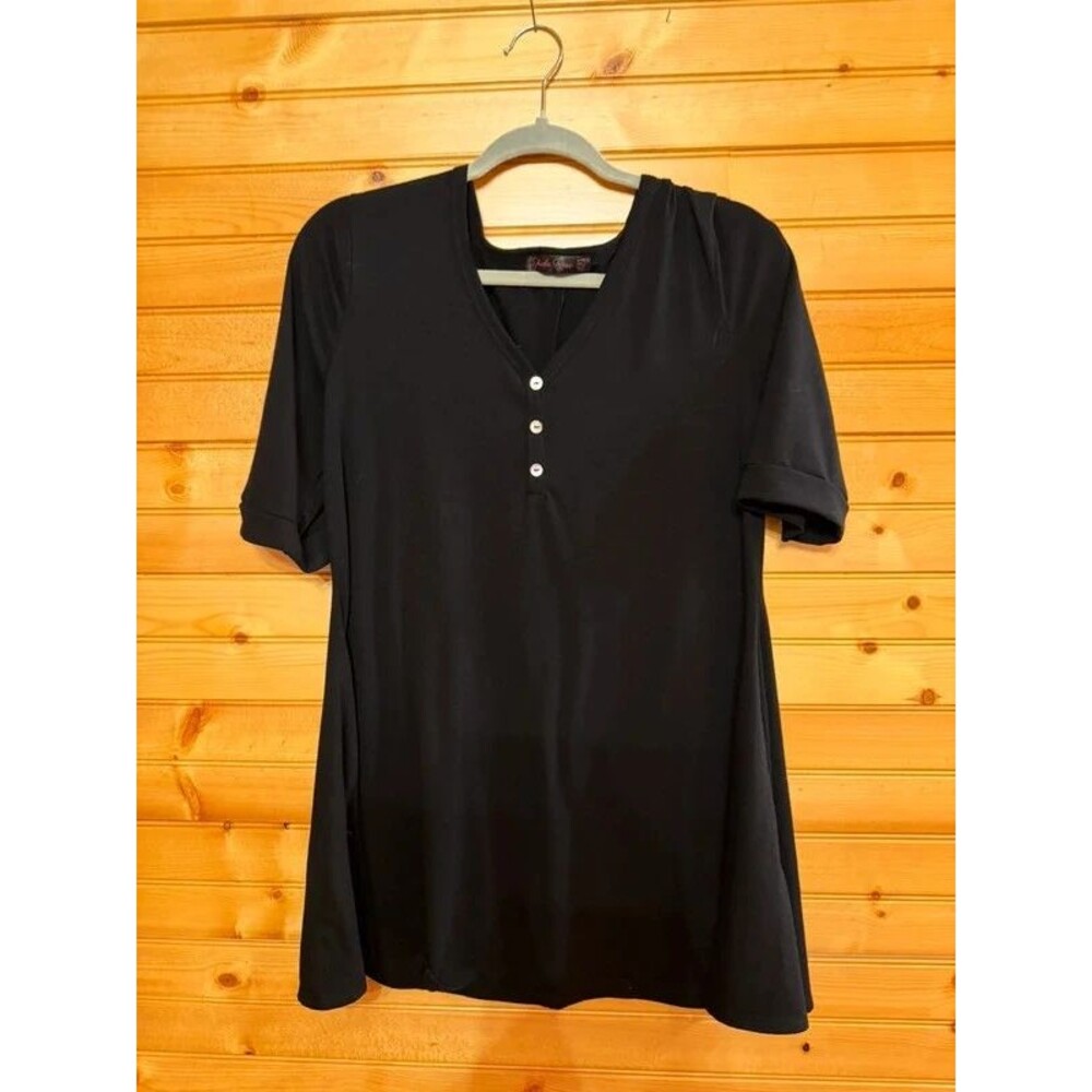 Ladies, black tunic, XL